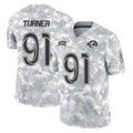Blackjersey LA.Rams #91 Kobie Turner Player Arctic Camo Salute To Service Limited Game Stitched Jerseys