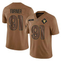 Blackjersey LA.Rams #91 Kobie Turner Player Brown Salute To Service Limited Stitched Jerseys