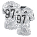 Blackjersey LA.Rams #97 Poona Ford Player Arctic Camo Salute To Service Limited Game Stitched Jerseys