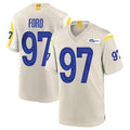 Blackjersey LA.Rams #97 Poona Ford Player Bone Home Game Stitched Jerseys