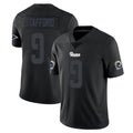 Blackjersey LA.Rams #9 Matthew Stafford Player Black Limited Reflective Home Game Stitched Jerseys