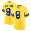 Blackjersey LA.Rams #9 Matthew Stafford Player Gold Classic Sol Home Game Stitched Jerseys