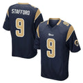 Blackjersey LA.Rams #9 Matthew Stafford Player Navy Home Game Stitched Jerseys