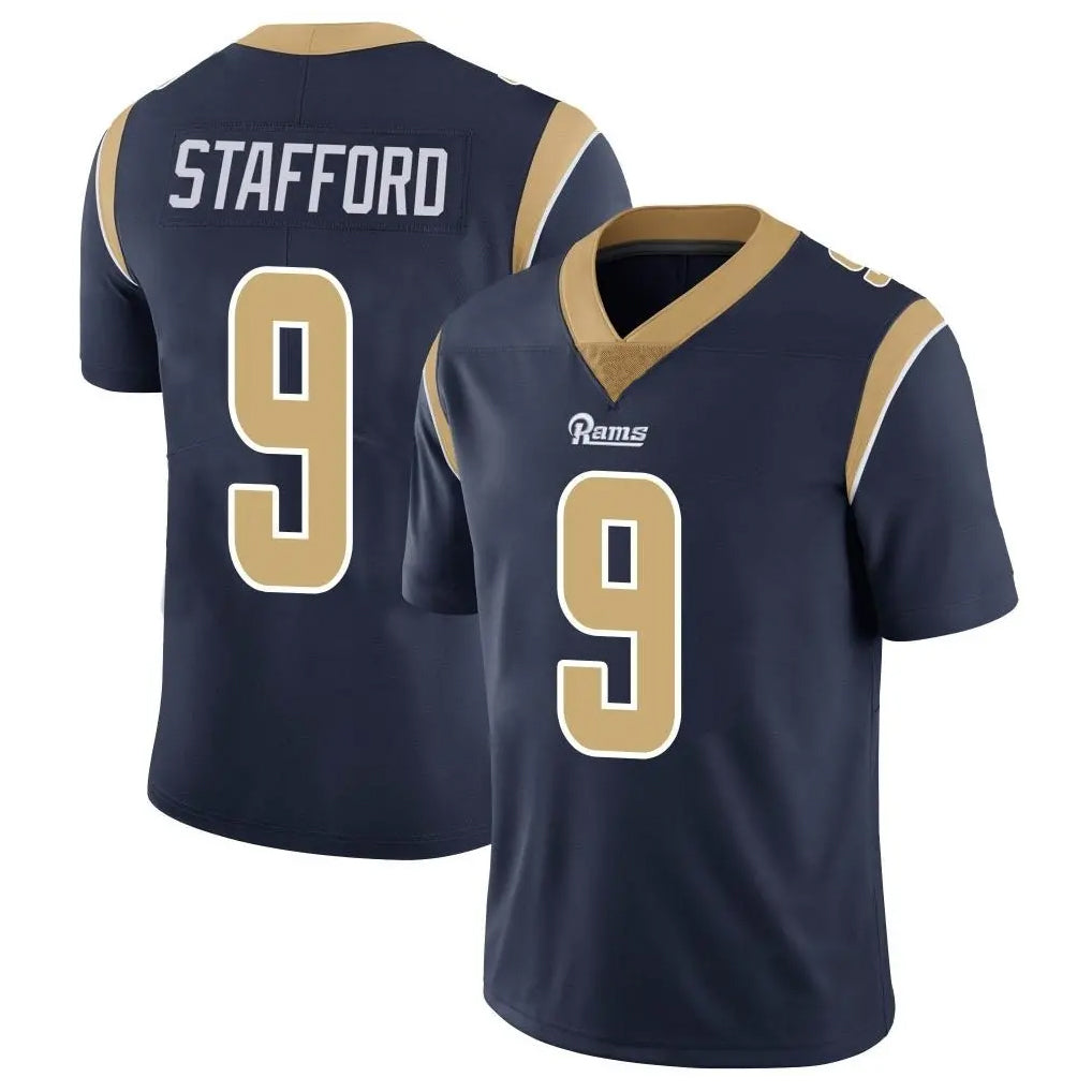 Blackjersey LA.Rams #9 Matthew Stafford Player Navy Limited Vapor Untouchable Home Game Stitched Jerseys