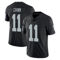 Blackjersey LV.Raiders #11 Jeremy Chinn Player Black Limited Vapor Untouchable Home Game Stitched Jerseys