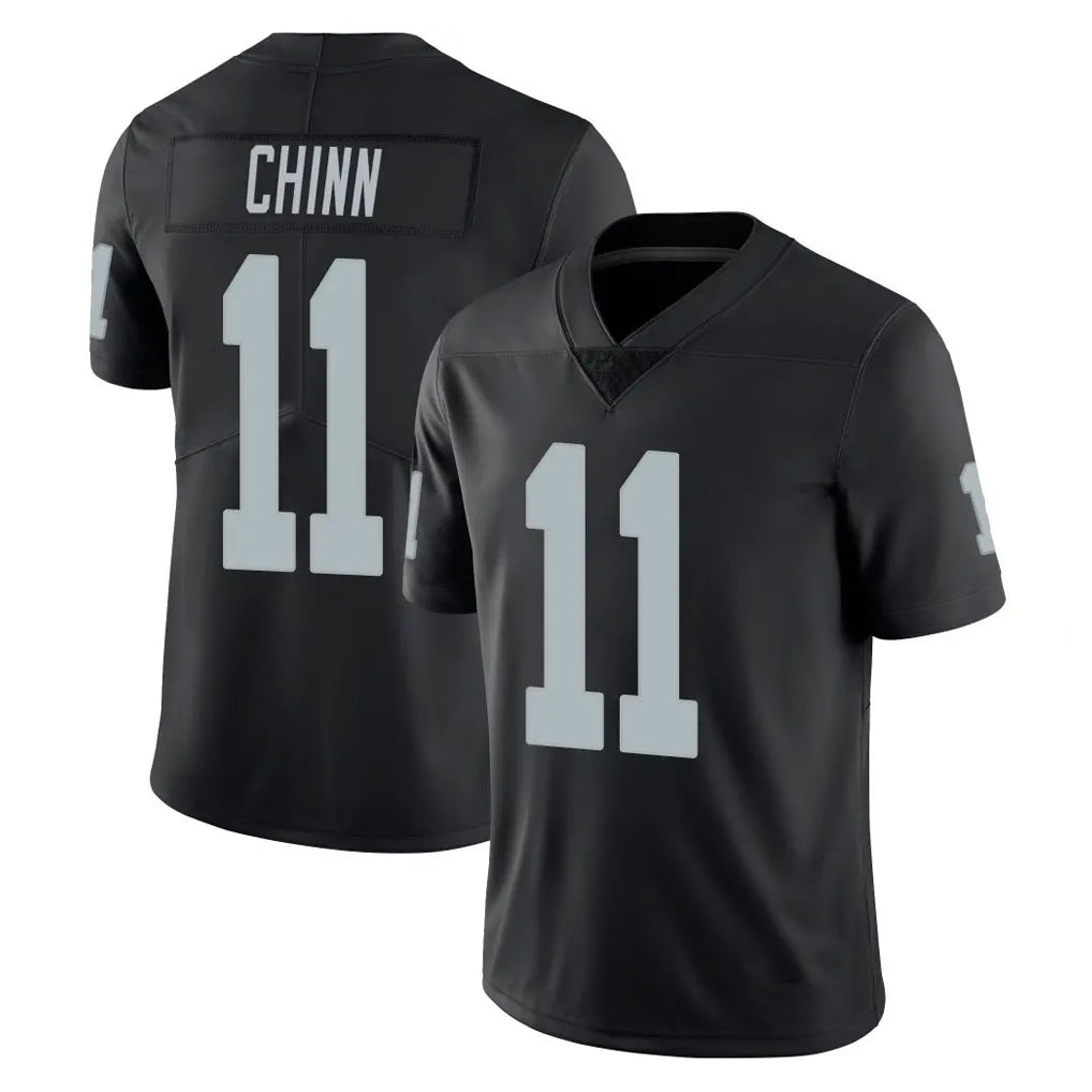 Blackjersey LV.Raiders #11 Jeremy Chinn Player Black Limited Vapor Untouchable Home Game Stitched Jerseys