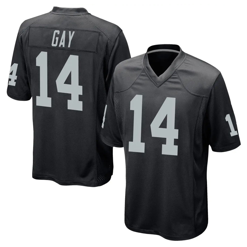Blackjersey LV.Raiders #14 Matt Gay Player Black Home Game Stitched Jerseys