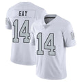 Blackjersey LV.Raiders #14 Matt Gay Player White Limited Color Rush Home Game Stitched Jerseys