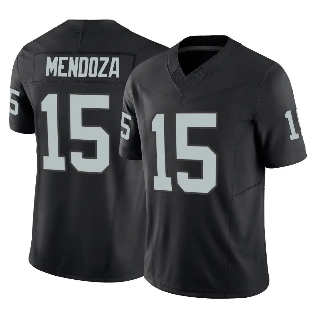 Blackjersey LV.Raiders #15 Fernando Mendoza Player Black Limited Vapor F.U.S.E. Home Game Stitched Jerseys