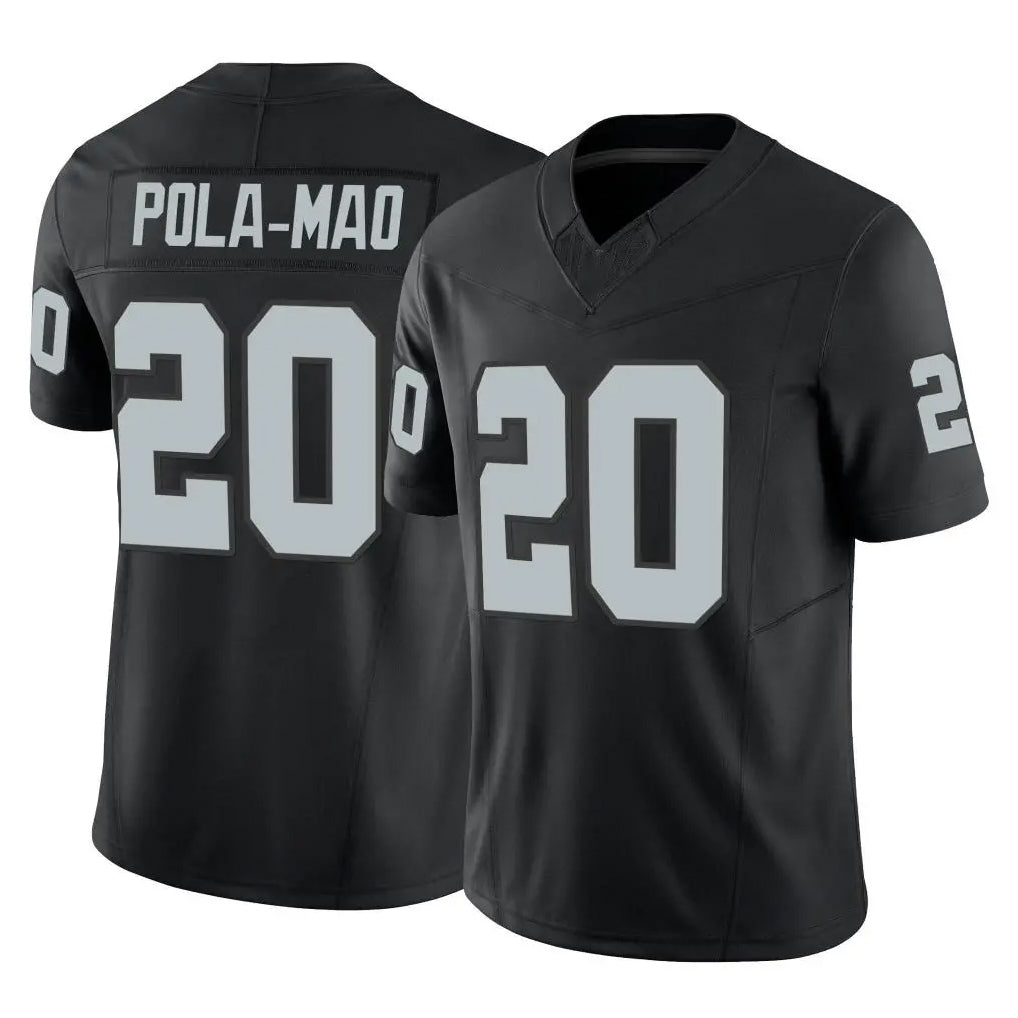 Blackjersey LV.Raiders #20 Isaiah Pola-Mao Player Black Limited Vapor F.U.S.E. Home Game Stitched Jerseys