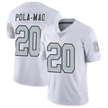 Blackjersey LV.Raiders #20 Isaiah Pola-Mao Player White Limited Color Rush Home Game Stitched Jerseys