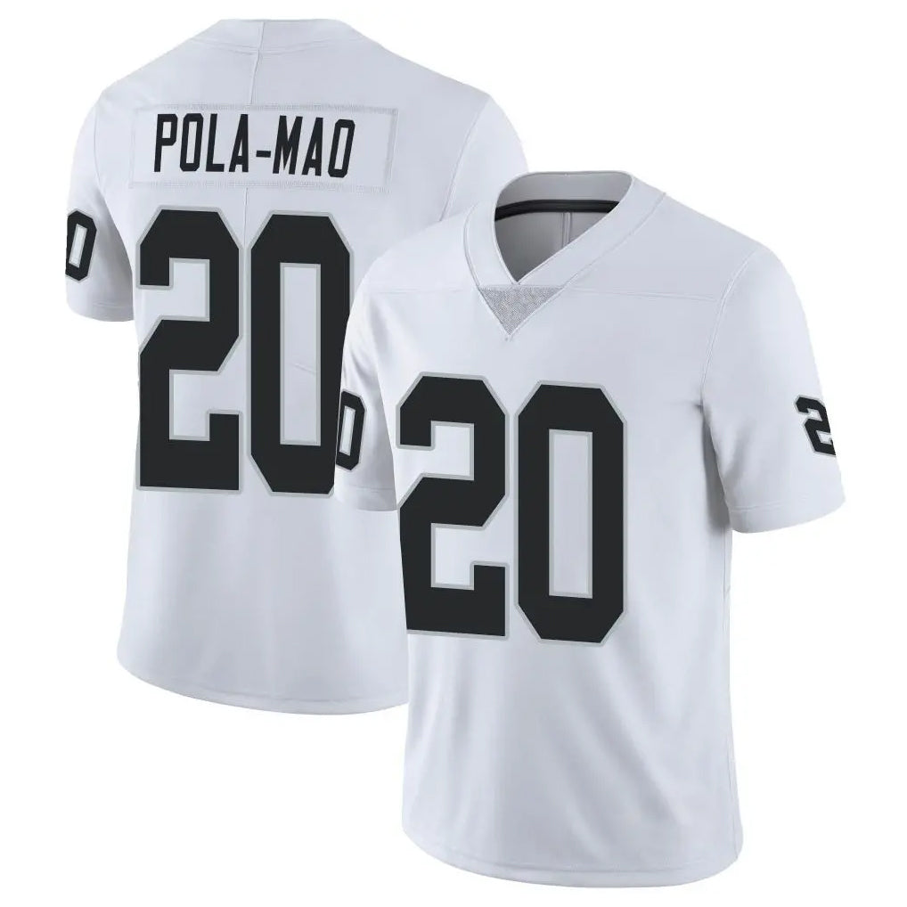 Blackjersey LV.Raiders #20 Isaiah Pola-Mao Player White Limited Vapor Untouchable Home Game Stitched Jerseys
