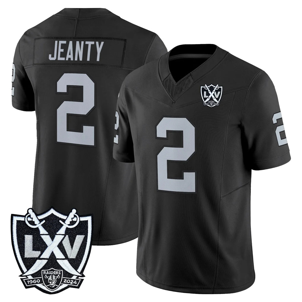 Blackjersey LV.Raiders #2 Ashton Jeanty Player Black 2026 Vapor Limited Home Game Stitched Jerseys