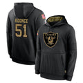 Blackjersey LV.Raiders #51 Malcolm Koonce Player Black Salute to Service Hoodies Limited Game Stitched Jerseys