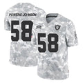 Blackjersey LV.Raiders #58 Jackson Powers-Johnson Player Arctic Camo Salute To Service Limited Game Stitched Jerseys