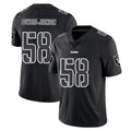 Blackjersey LV.Raiders #58 Jackson Powers-Johnson Player Black Limited Black Impact Home Game Stitched Jerseys