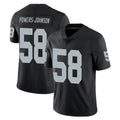 Blackjersey LV.Raiders #58 Jackson Powers-Johnson Player Black Limited Vapor Untouchable Home Game Stitched Jerseys