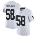 Blackjersey LV.Raiders #58 Jackson Powers-Johnson Player White Limited Vapor Untouchable Home Game Stitched Jerseys