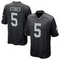 Blackjersey LV.Raiders #5 Eric Stokes Player Black Home Game Stitched Jerseys