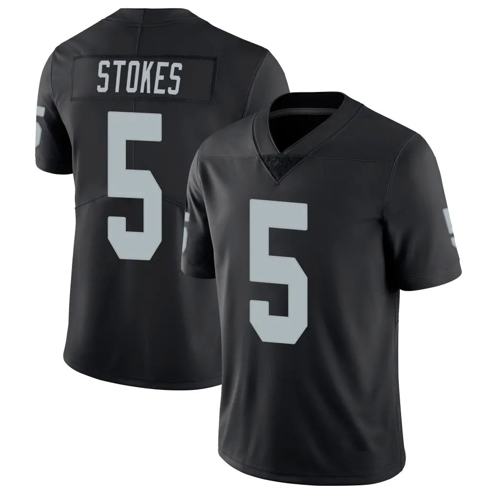 Blackjersey LV.Raiders #5 Eric Stokes Player Black Limited Vapor Untouchable Home Game Stitched Jerseys