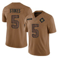 Blackjersey LV.Raiders #5 Eric Stokes Player Brown Salute To Service Limited Stitched Jerseys
