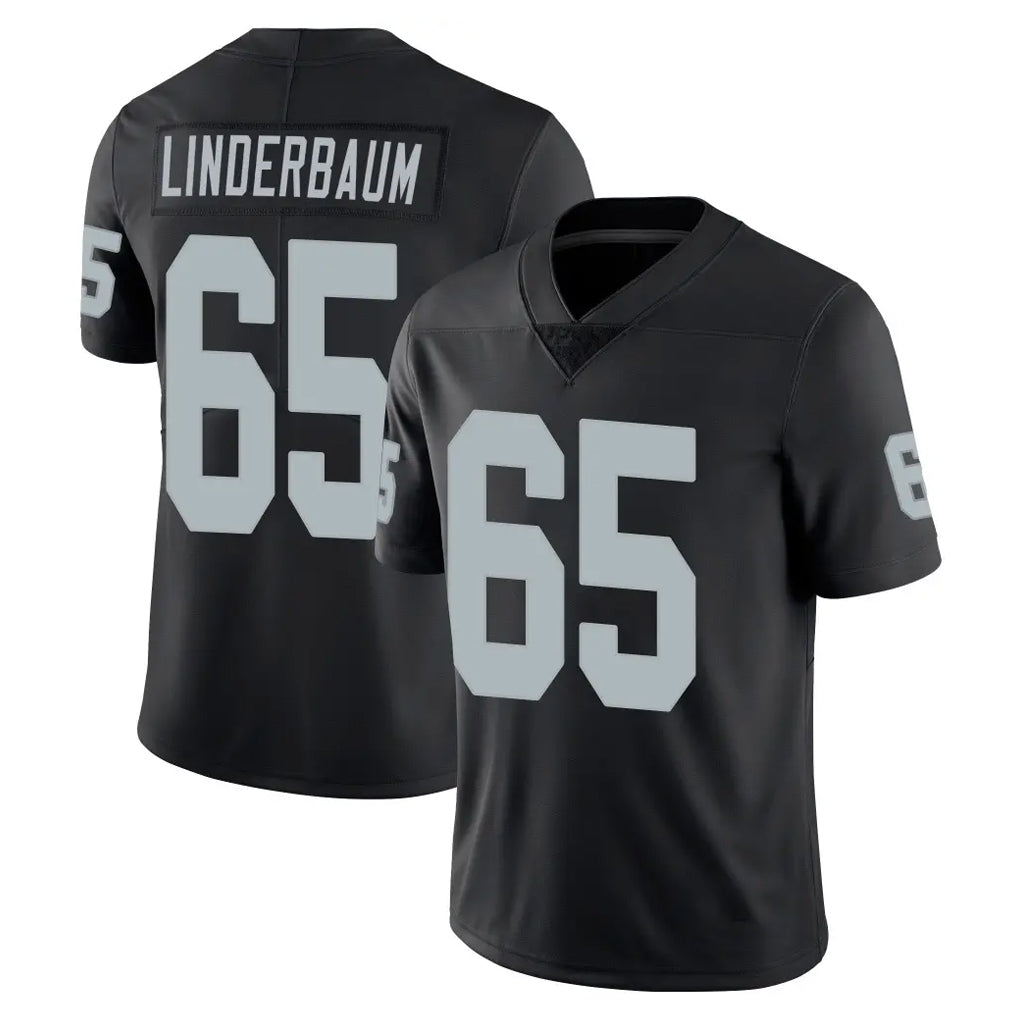 Blackjersey LV.Raiders #65 Tyler Linderbaum Player Black Limited Vapor Untouchable Home Game Stitched Jerseys