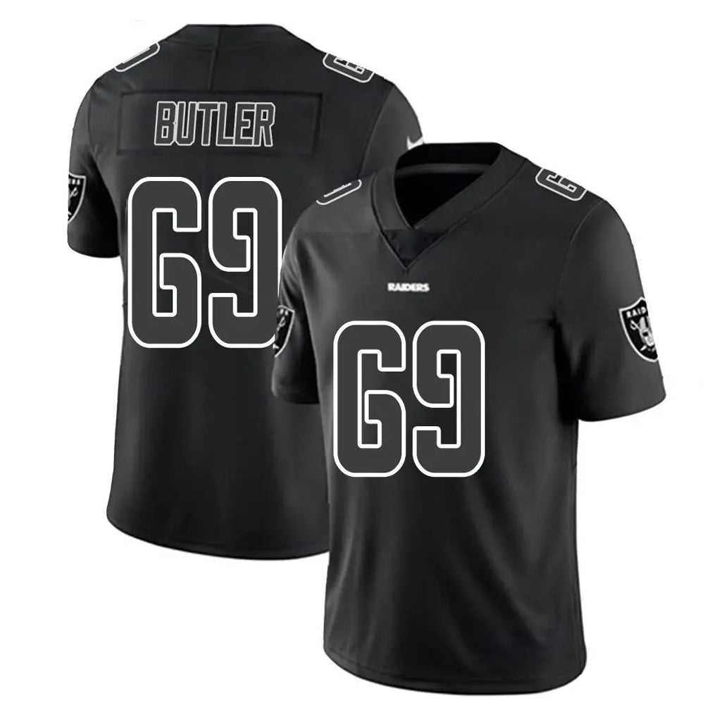 Blackjersey LV.Raiders #69 Adam Butler Player Black Limited Black Impact Home Game Stitched Jerseys