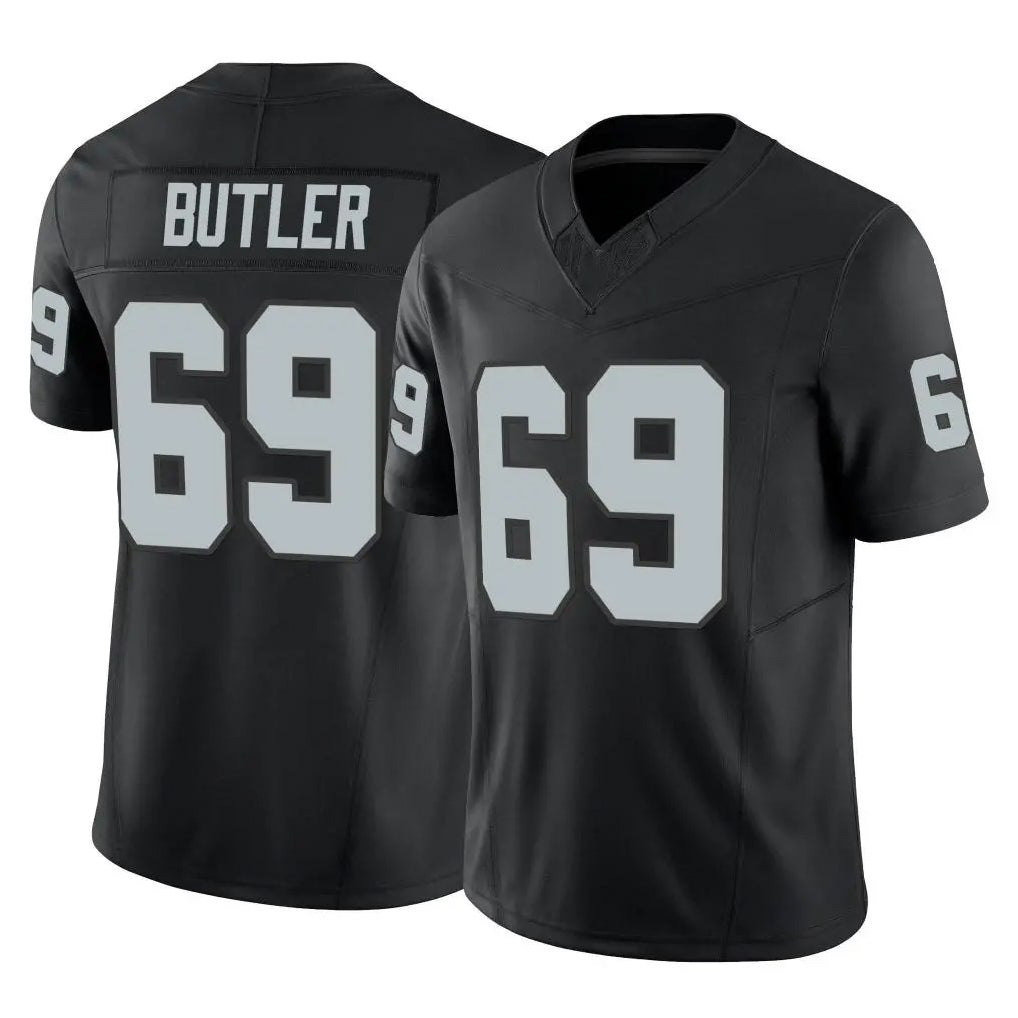 Blackjersey LV.Raiders #69 Adam Butler Player Black Limited Vapor F.U.S.E. Home Game Stitched Jerseys