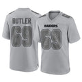 Blackjersey LV.Raiders #69 Adam Butler Player Gray Atmosphere Fashion Limited Game Stitched Jerseys