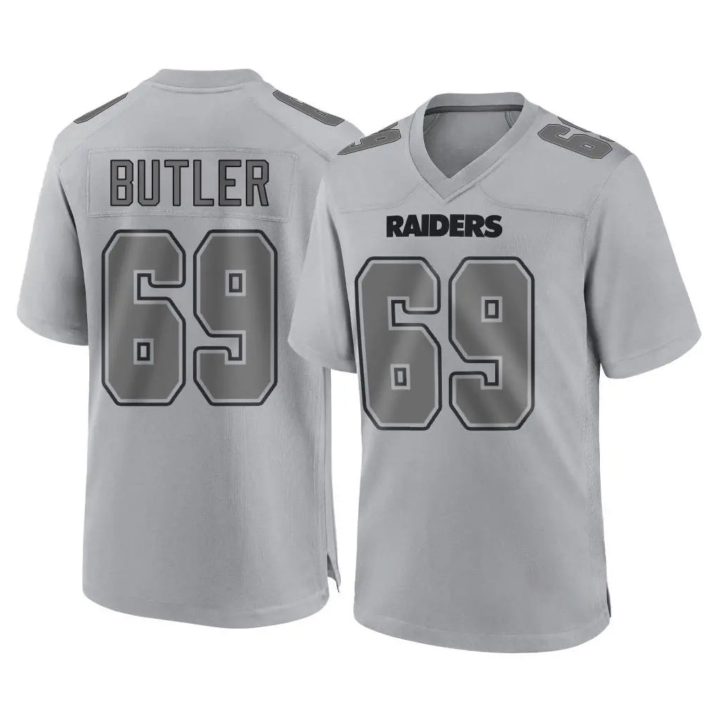 Blackjersey LV.Raiders #69 Adam Butler Player Gray Atmosphere Fashion Limited Game Stitched Jerseys