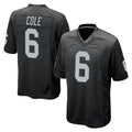 Blackjersey LV.Raiders #6 A.J. Cole Player Black Home Game Stitched Jerseys