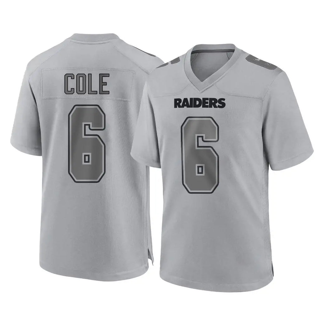Blackjersey LV.Raiders #6 A.J. Cole Player Gray Atmosphere Fashion Limited Game Stitched Jerseys