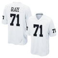 Blackjersey LV.Raiders #71 DJ Glaze Player White Home Game Stitched Jerseys