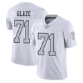 Blackjersey LV.Raiders #71 DJ Glaze Player White Limited Color Rush Home Game Stitched Jerseys