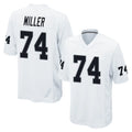 Blackjersey LV.Raiders #74 Kolton Miller Player White Home Game Stitched Jerseys
