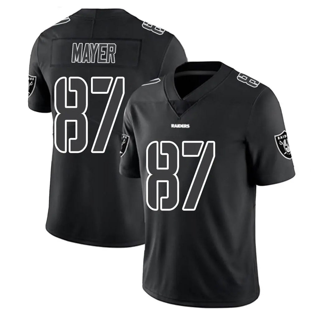 Blackjersey LV.Raiders #87 Michael Mayer Player Black Limited Black Impact Home Game Stitched Jerseys