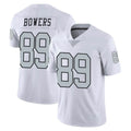 Blackjersey LV.Raiders #89 Brock Bowers Player White Limited Color Rush Home Game Stitched Jerseys