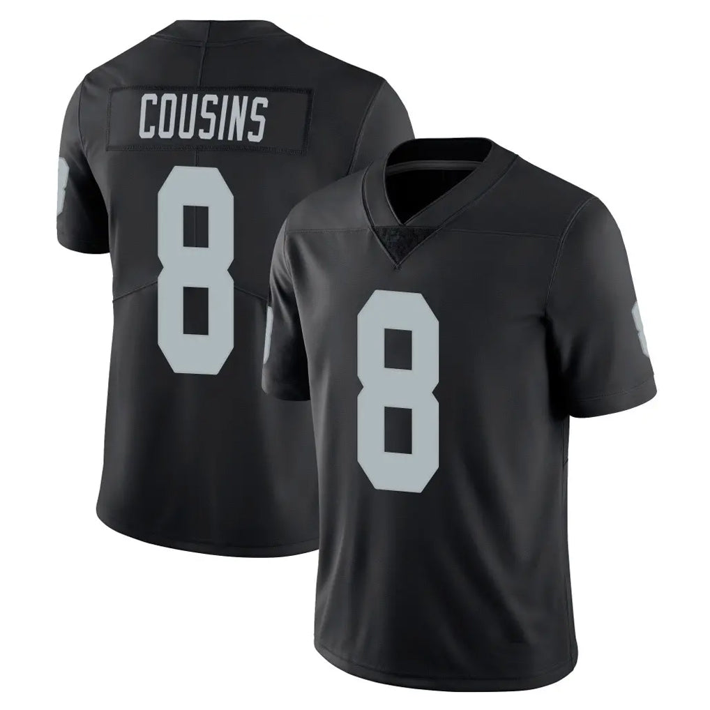 Blackjersey LV.Raiders #8 Kirk Cousins Player Black Limited Vapor Untouchable Home Game Stitched Jerseys