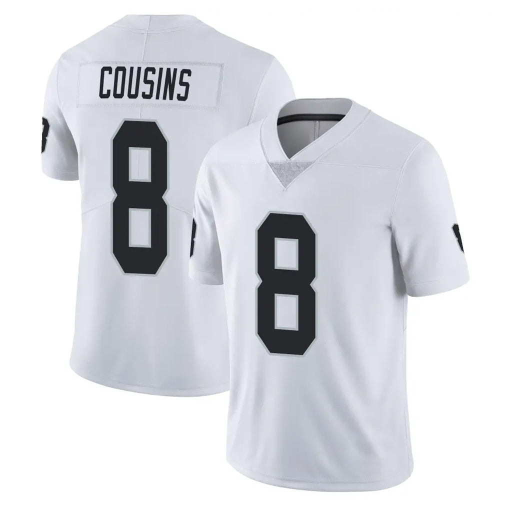 Blackjersey LV.Raiders #8 Kirk Cousins Player White Limited Vapor Untouchable Home Game Stitched Jerseys
