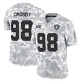 Blackjersey LV.Raiders #98 Maxx Crosby Player Arctic Camo Salute To Service Limited Game Stitched Jerseys