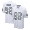 Blackjersey LV.Raiders #98 Maxx Crosby Player White Alternate Home Game Stitched Jerseys