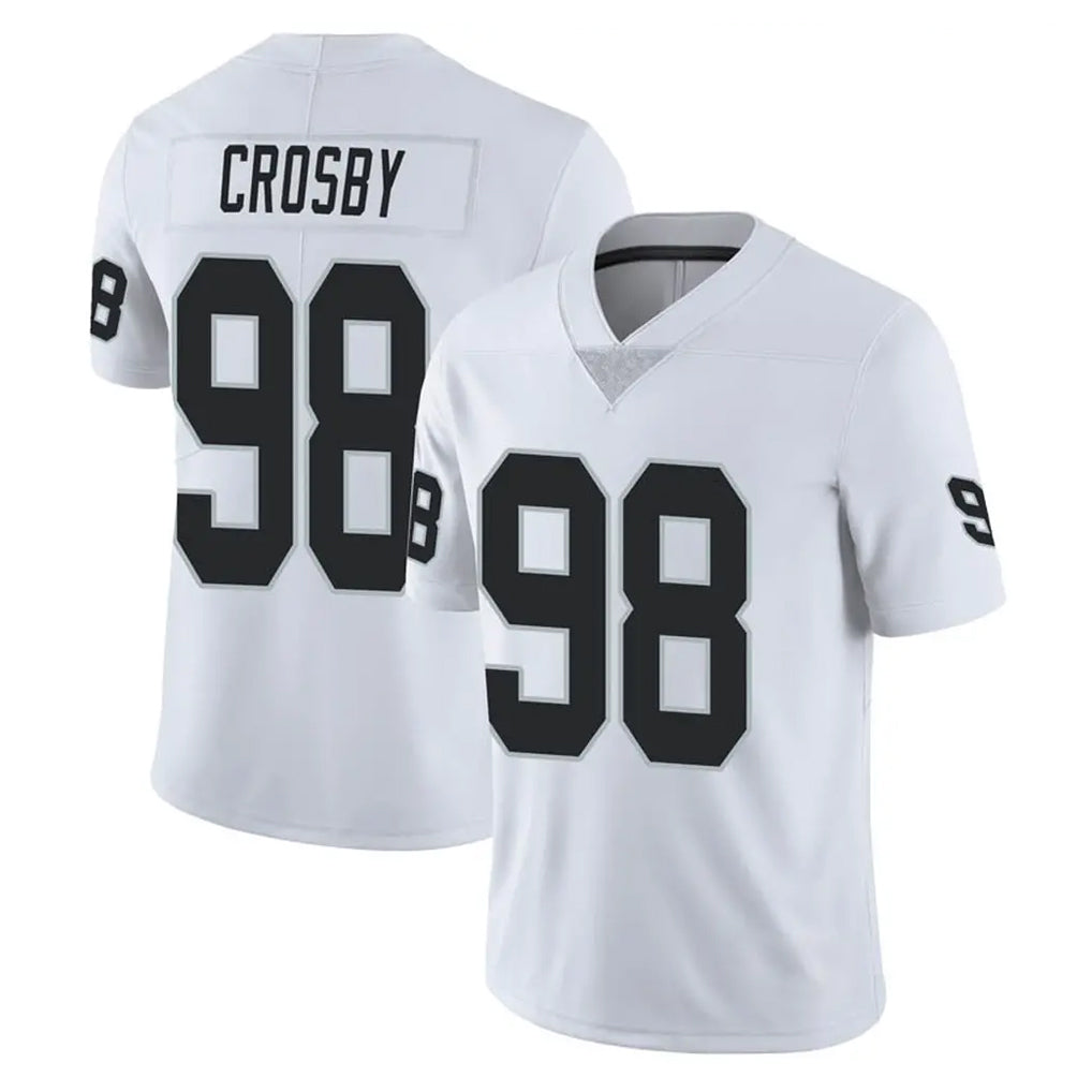 Blackjersey LV.Raiders #98 Maxx Crosby Player White Limited Vapor Untouchable Home Game Stitched Jerseys