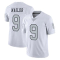 Blackjersey LV.Raiders #9 Jalen Nailor Player White Limited Color Rush Home Game Stitched Jerseys