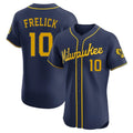 Blackjersey M.Brewers #10 Sal Frelick Player Navy Home Limited Elite Stitched Jerseys