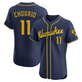 Blackjersey M.Brewers #11 Jackson Chourio Player Navy Home Limited Elite Stitched Jerseys