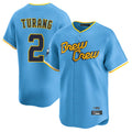 Blackjersey M.Brewers #2 Brice Turang Player Light Blue City Connect Home Limited Stitched Jerseys