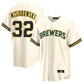 Blackjersey M.Brewers #32 Jacob Misiorowski Player Cream Home Game Stitched Jerseys