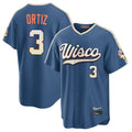 Blackjersey M.Brewers #3 Joey Ortiz Player Blue 2026 City Connect Home Game Stitched Jerseys