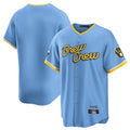 Blackjersey M.Brewers Blank Player Light Blue City Connect Home Game Stitched Jerseys