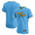 Blackjersey M.Brewers Blank Player Light Blue City Connect Home Limited Elite Stitched Jerseys